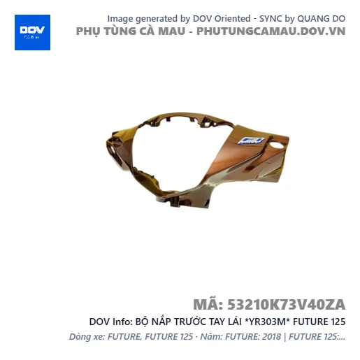 BỘ NẮP TRƯỚC TAY LÁI *YR303M* FUTURE 125 — 53210K73V40ZA