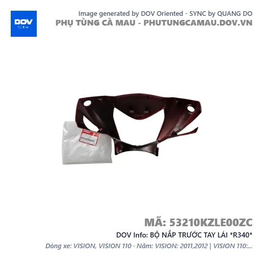 BỘ NẮP TRƯỚC TAY LÁI *R340* — 53210KZLE00ZC