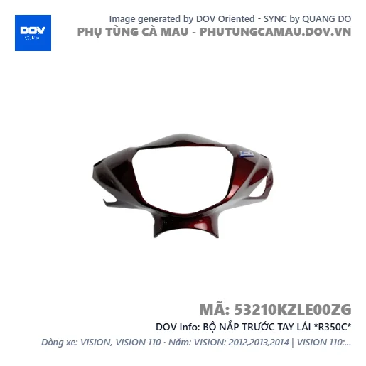 BỘ NẮP TRƯỚC TAY LÁI *R350C*  — 53210KZLE00ZG