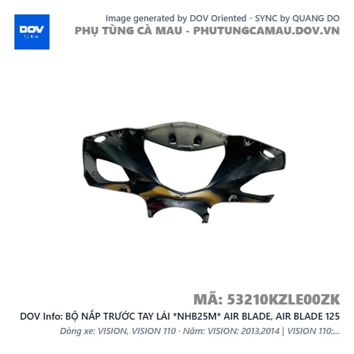 BỘ NẮP TRƯỚC TAY LÁI *NHB25M* AIR BLADE, AIR BLADE 125 — 53210KZLE00ZK