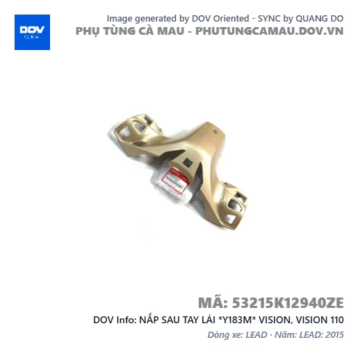NẮP SAU TAY LÁI *Y183M* VISION, VISION 110 — 53215K12940ZE