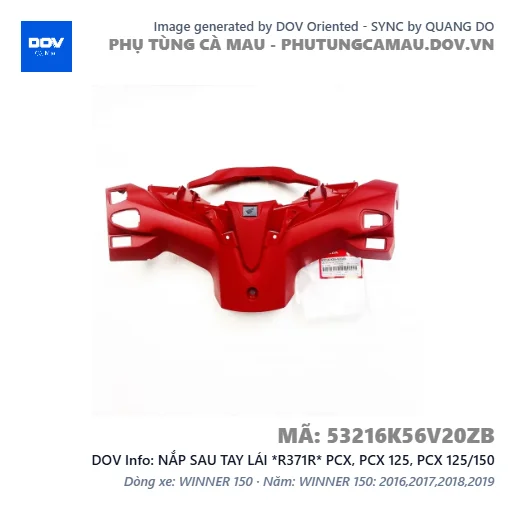 NẮP SAU TAY LÁI *R371R* PCX, PCX 125, PCX 125/150 — 53216K56V20ZB