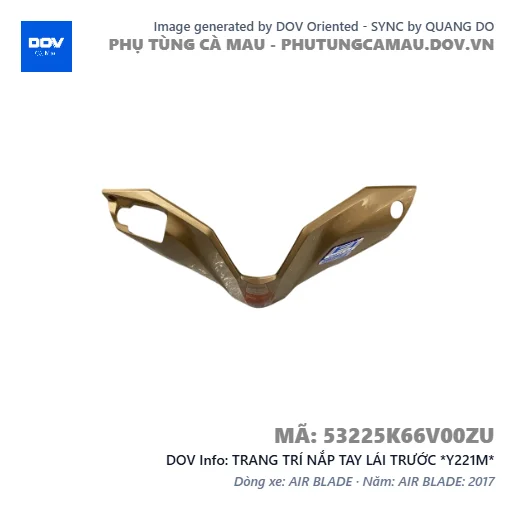 TRANG TRÍ NẮP TAY LÁI TRƯỚC *Y221M*  — 53225K66V00ZU