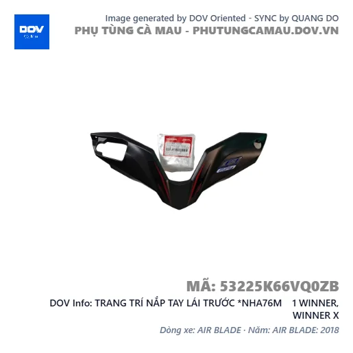 TRANG TRÍ NẮP TAY LÁI TRƯỚC *NHA76M 1 WINNER, WINNER X — 53225K66VQ0ZB