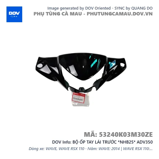 BỘ ỐP TAY LÁI TRƯỚC *NHB25* ADV350 — 53240K03M30ZE