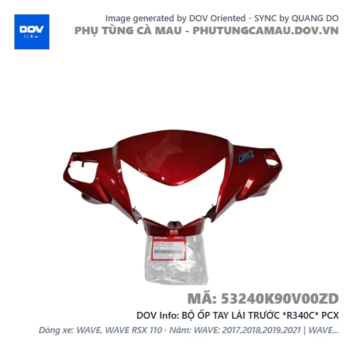 BỘ ỐP TAY LÁI TRƯỚC *R340C* PCX — 53240K90V00ZD