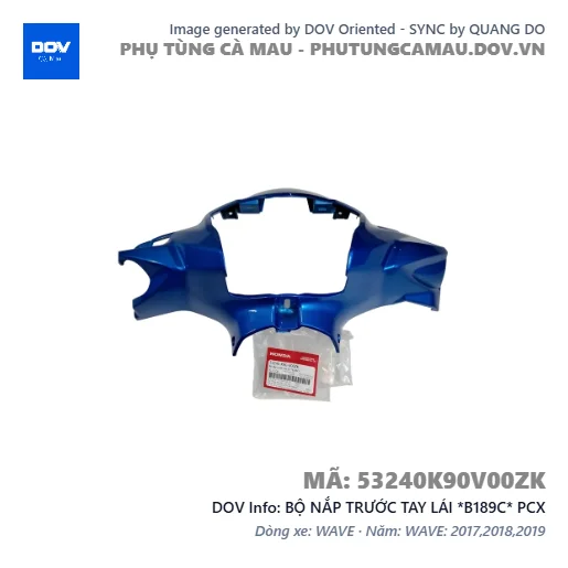 BỘ NẮP TRƯỚC TAY LÁI *B189C* PCX — 53240K90V00ZK