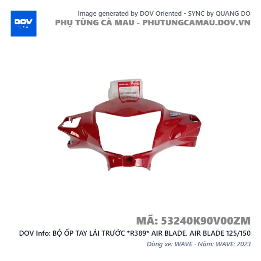 BỘ ỐP TAY LÁI TRƯỚC *R389* AIR BLADE, AIR BLADE 125/150 — 53240K90V00ZM