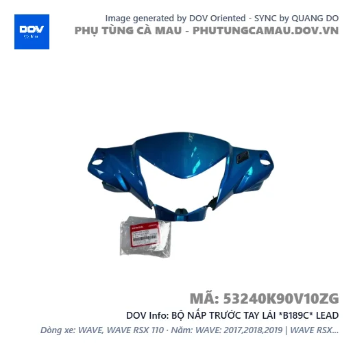 BỘ NẮP TRƯỚC TAY LÁI *B189C* LEAD — 53240K90V10ZG