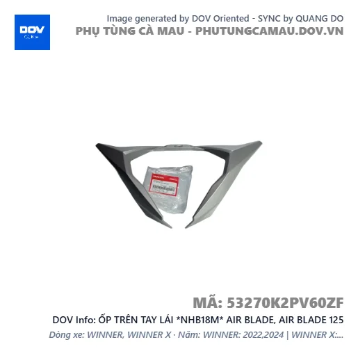 ỐP TRÊN TAY LÁI *NHB18M* AIR BLADE, AIR BLADE 125 — 53270K2PV60ZF