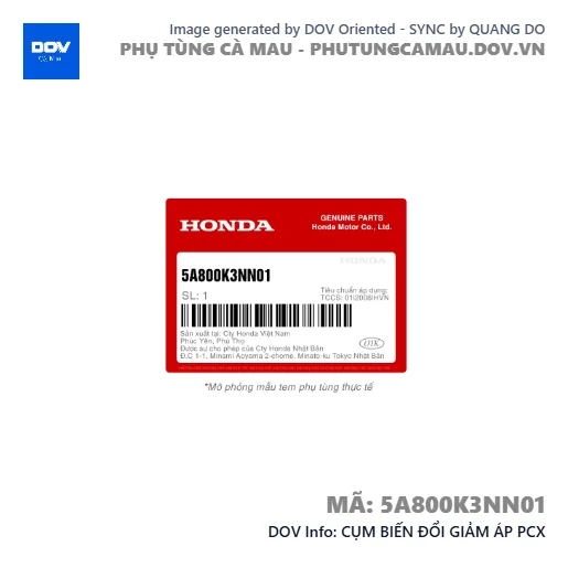 CỤM BIẾN ĐỔI GIẢM ÁP PCX — 5A800K3NN01