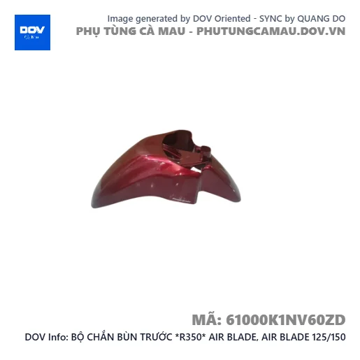 BỘ CHẮN BÙN TRƯỚC *R350* AIR BLADE, AIR BLADE 125/150 — 61000K1NV60ZD