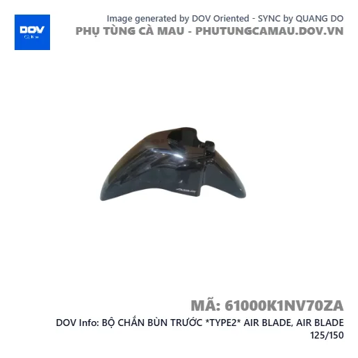 BỘ CHẮN BÙN TRƯỚC *TYPE2* AIR BLADE, AIR BLADE 125/150 — 61000K1NV70ZA