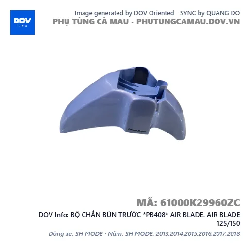 BỘ CHẮN BÙN TRƯỚC *PB408* AIR BLADE, AIR BLADE 125/150 — 61000K29960ZC