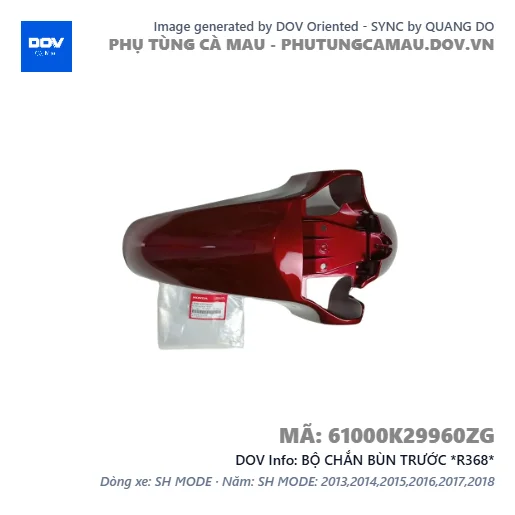 BỘ CHẮN BÙN TRƯỚC *R368*  — 61000K29960ZG