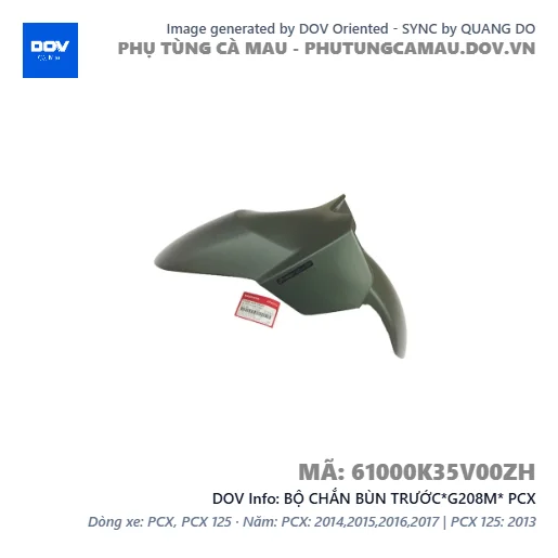 BỘ CHẮN BÙN TRƯỚC*G208M* PCX — 61000K35V00ZH