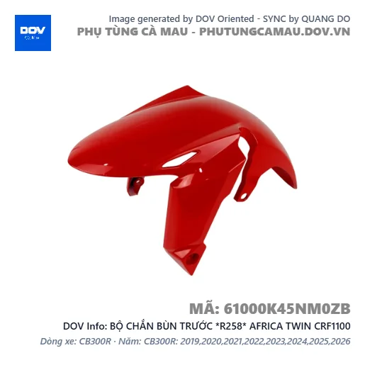 BỘ CHẮN BÙN TRƯỚC *R258* AFRICA TWIN CRF1100 — 61000K45NM0ZB
