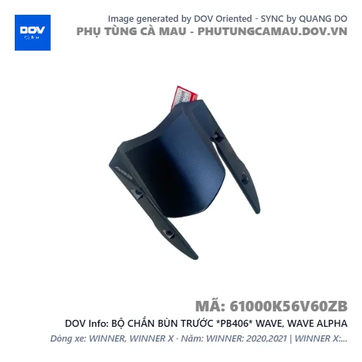 BỘ CHẮN BÙN TRƯỚC *PB406* WAVE, WAVE ALPHA — 61000K56V60ZB