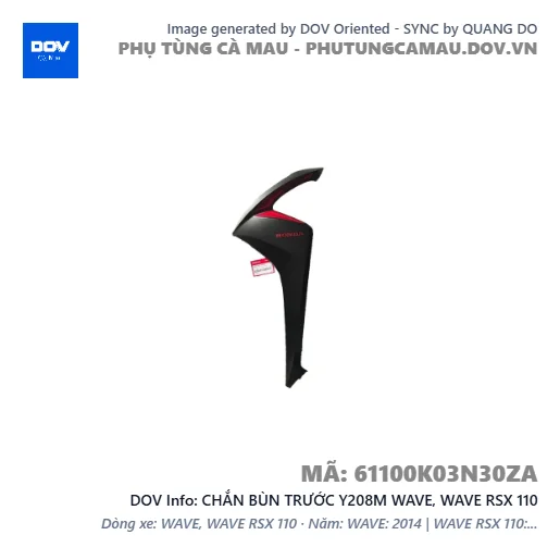 CHẮN BÙN TRƯỚC Y208M WAVE, WAVE RSX 110 — 61100K03N30ZA