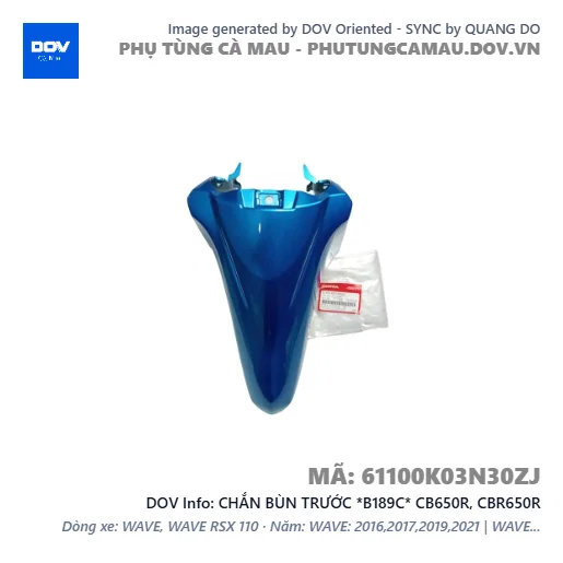 CHẮN BÙN TRƯỚC *B189C* CB650R, CBR650R — 61100K03N30ZJ