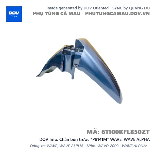 Chắn bùn trước *PB141M* WAVE, WAVE ALPHA — 61100KFL850ZT