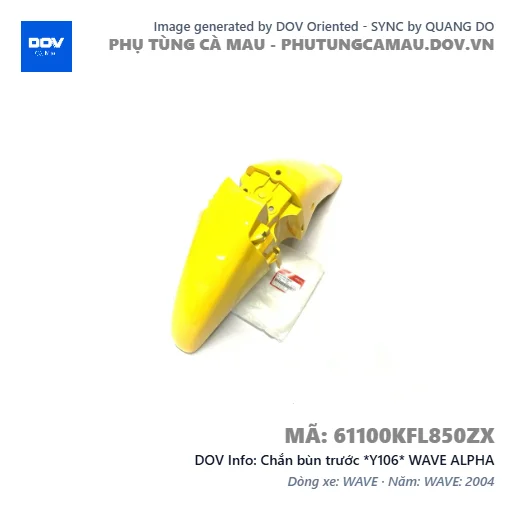 Chắn bùn trước *Y106* WAVE ALPHA — 61100KFL850ZX