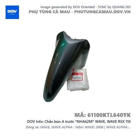 Chắn bùn A trước *NHA62M* WAVE, WAVE RSX 110 — 61100KTL640YK