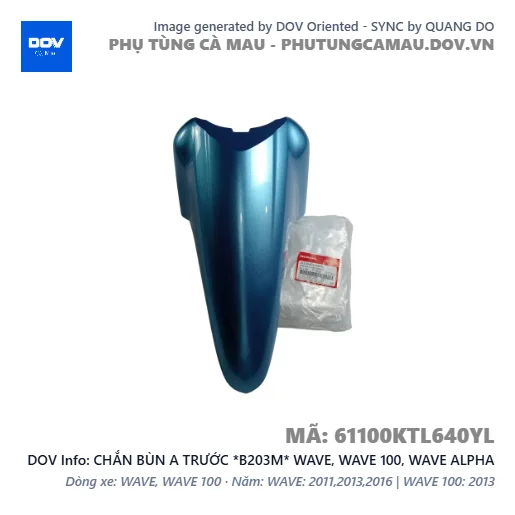CHẮN BÙN A TRƯỚC *B203M* WAVE, WAVE 100, WAVE ALPHA — 61100KTL640YL