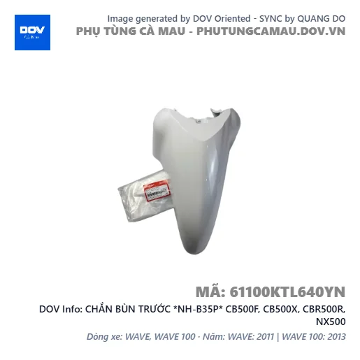 CHẮN BÙN TRƯỚC *NH-B35P* CB500F, CB500X, CBR500R, NX500 — 61100KTL640YN