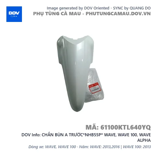 CHẮN BÙN A TRƯỚC*NHB55P* WAVE, WAVE 100, WAVE ALPHA — 61100KTL640YQ