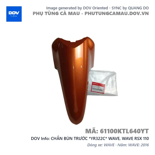 CHẮN BÙN TRƯỚC *YR322C* WAVE, WAVE RSX 110 — 61100KTL640YT
