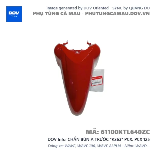 CHẮN BÙN A TRƯỚC *R263* PCX, PCX 125 — 61100KTL640ZC