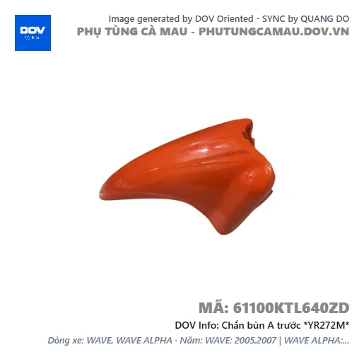 Chắn bùn A trước *YR272M*  — 61100KTL640ZD