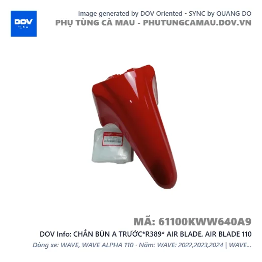 CHẮN BÙN A TRƯỚC*R389* AIR BLADE, AIR BLADE 110 — 61100KWW640A9