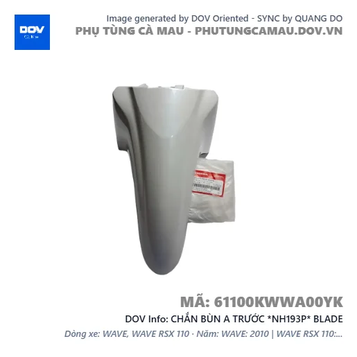 CHẮN BÙN A TRƯỚC *NH193P* BLADE — 61100KWWA00YK