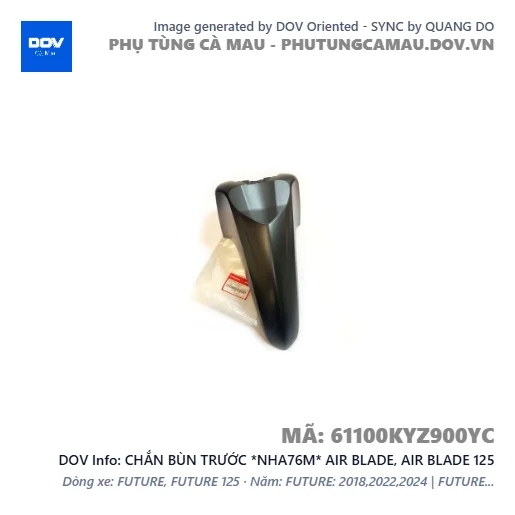CHẮN BÙN TRƯỚC *NHA76M* AIR BLADE, AIR BLADE 125 — 61100KYZ900YC