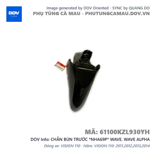 CHẮN BÙN TRƯỚC *NHA69P* WAVE, WAVE ALPHA — 61100KZL930YH