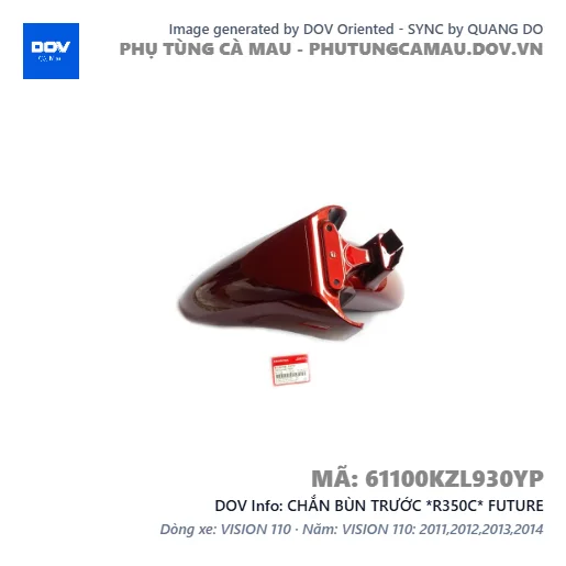 CHẮN BÙN TRƯỚC *R350C* FUTURE — 61100KZL930YP