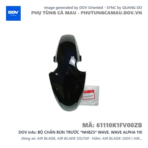 BỘ CHẮN BÙN TRƯỚC *NHB25* WAVE, WAVE ALPHA 110 — 61110K1FV00ZB