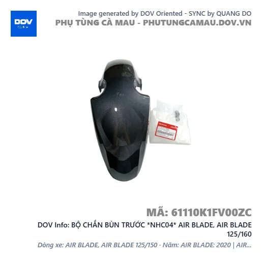 BỘ CHẮN BÙN TRƯỚC *NHC04* AIR BLADE, AIR BLADE 125/160 — 61110K1FV00ZC