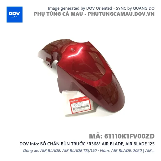 BỘ CHẮN BÙN TRƯỚC *R368* AIR BLADE, AIR BLADE 125 — 61110K1FV00ZD