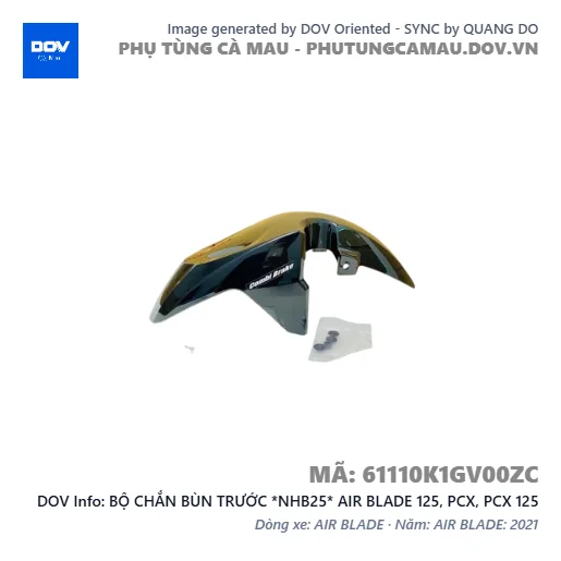 BỘ CHẮN BÙN TRƯỚC *NHB25* AIR BLADE 125, PCX, PCX 125 — 61110K1GV00ZC