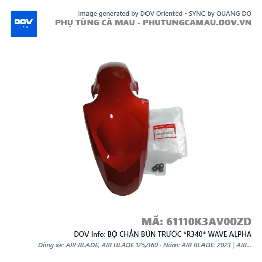 BỘ CHẮN BÙN TRƯỚC *R340* WAVE ALPHA — 61110K3AV00ZD