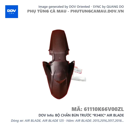 BỘ CHẮN BÙN TRƯỚC *R340C* AIR BLADE — 61110K66V00ZL