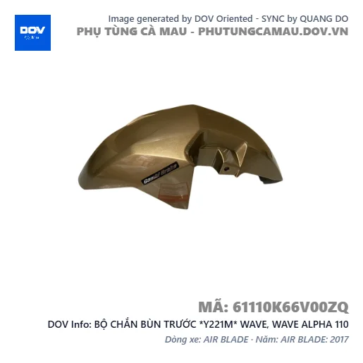 BỘ CHẮN BÙN TRƯỚC *Y221M* WAVE, WAVE ALPHA 110 — 61110K66V00ZQ