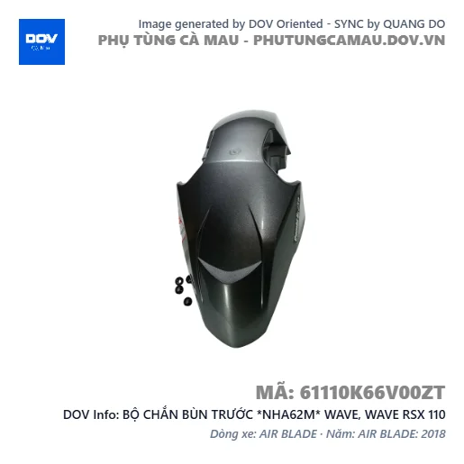 BỘ CHẮN BÙN TRƯỚC *NHA62M* WAVE, WAVE RSX 110 — 61110K66V00ZT
