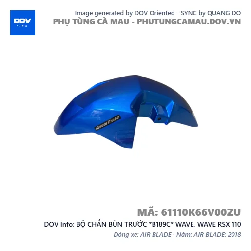 BỘ CHẮN BÙN TRƯỚC *B189C* WAVE, WAVE RSX 110 — 61110K66V00ZU