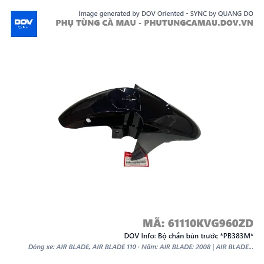 Bộ chắn bùn trước *PB383M*  — 61110KVG960ZD