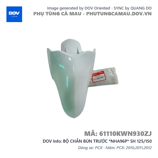 BỘ CHẮN BÙN TRƯỚC *NHA96P* SH 125/150 — 61110KWN930ZJ