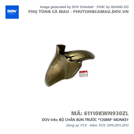 BỘ CHẮN BÙN TRƯỚC *Y208M* MONKEY — 61110KWN930ZL
